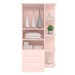Quarto Infantil Completo Estrela 2 Portas 3 Gavetas Rosa - Pnr Móveis