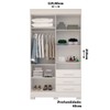 Guarda-Roupa Solteiro Débora Capelinha 4 Portas 3 Gavetas com Espelho 100% Mdf Branco - Acp Móveis