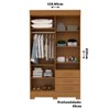 Guarda-Roupa Solteiro Débora Capelinha 4 Portas 3 Gavetas com Espelho 100% Mdf Cinamomo - Acp Móveis