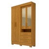 Guarda-Roupa Solteiro Débora Capelinha 4 Portas 3 Gavetas com Espelho 100% Mdf Cinamomo - Acp Móveis