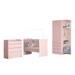 Quarto Infantil Completo Ana 2 Portas 7 Gavetas Rosa - Pnr Móveis