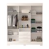 Guarda-Roupa Casal Débora Capelinha 6 Portas 3 Gavetas com Espelho 100% Mdf Branco - Acp Móveis