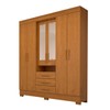 Guarda-Roupa Casal Débora Capelinha 6 Portas 3 Gavetas com Espelho 100% Mdf Cinamomo - Acp Móveis
