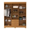 Guarda-Roupa Casal Débora Capelinha 6 Portas 3 Gavetas com Espelho 100% Mdf Cinamomo - Acp Móveis