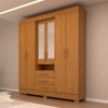Guarda-Roupa Casal Débora Capelinha 6 Portas 3 Gavetas com Espelho 100% Mdf Cinamomo - Acp Móveis