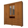 Guarda-Roupa Casal Débora Capelinha 6 Portas 9 Gavetas com Espelho 100% Mdf Cinamomo - Acp Móveis