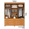 Guarda-Roupa Casal Débora Capelinha 6 Portas 9 Gavetas com Espelho 100% Mdf Cinamomo - Acp Móveis