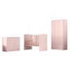 Quarto Infantil Completo Iris 4 Portas 6 Gavetas Rosa - Pnr Móveis