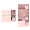 Quarto Infantil Completo Iris 4 Portas 6 Gavetas Rosa - Pnr Móveis