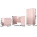 Quarto Infantil Completo Iris 4 Portas 6 Gavetas Rosa - Pnr Móveis