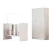 Quarto Infantil Completo Iris 3 Portas 2 Gavetas Branco - Pnr Móveis