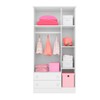 Quarto Infantil Completo Iris 3 Portas 2 Gavetas Branco - Pnr Móveis