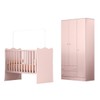 Quarto Infantil Completo Iris 3 Portas 2 Gavetas Rosa - Pnr Móveis