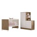 Quarto Infantil Completo Lua 2 Portas 3 Gavetas Branco/Carvalho - Pnr Móveis