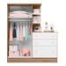 Quarto Infantil Completo Lua 2 Portas 3 Gavetas Branco/Carvalho - Pnr Móveis