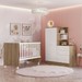 Quarto Infantil Completo Lua 2 Portas 3 Gavetas Branco/Carvalho - Pnr Móveis