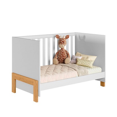 Quarto Infantil Completo Safari 3 Portas 5 Gavetas Branco/Freijo - Pnr Móveis