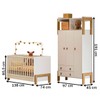 Quarto Infantil Completo Safari 3 Portas 2 Gavetas Branco/Freijo - Pnr Móveis