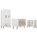 Quarto Infantil Completo Bear 4 Portas 6 Gavetas Branco - Pnr Móveis