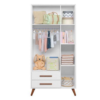 Quarto Infantil Completo Bear 3 Portas 2 Gavetas Branco - Pnr Móveis