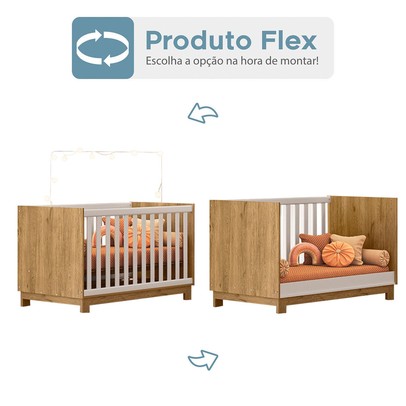 Quarto Infantil Completo Lion 4 Portas 6 Gavetas Branco/Freijo - Pnr Móveis