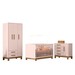 Quarto Infantil Completo Lion 4 Portas 6 Gavetas Rosa - Pnr Móveis