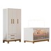Quarto Infantil Completo Lion 3 Portas 2 Gavetas Branco - Pnr Móveis