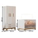 Quarto Infantil Completo Lion 3 Portas 2 Gavetas Branco - Pnr Móveis