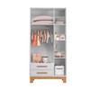 Quarto Infantil Completo Lion 3 Portas 2 Gavetas Branco - Pnr Móveis