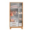 Quarto Infantil Completo Lion 3 Portas 2 Gavetas Branco/Freijo - Pnr Móveis