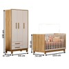 Quarto Infantil Completo Lion 3 Portas 2 Gavetas Branco/Freijo - Pnr Móveis