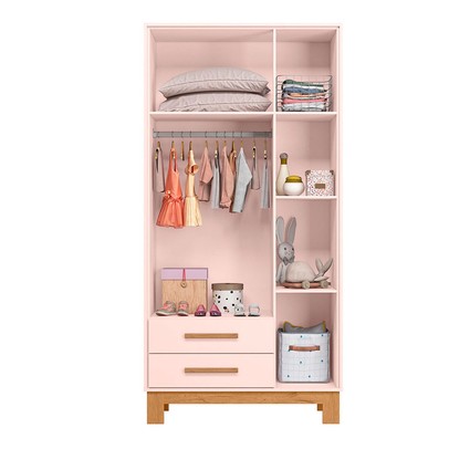 Quarto Infantil Completo Lion 3 Portas 2 Gavetas Rosa - Pnr Móveis