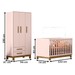 Quarto Infantil Completo Lion 3 Portas 2 Gavetas Rosa - Pnr Móveis