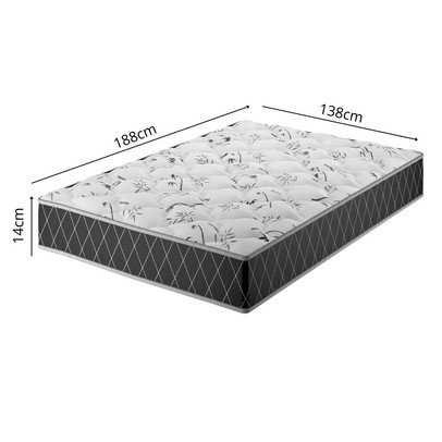 Colchão Casal Double Face Classic com Espuma D-28 138x188 Xadrez/Preto - Vian