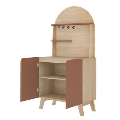 Sala de Estar Completa Bali 2 Portas Naturale/Terracota - Pnr Móveis