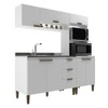 Cozinha Compacta Carol 7 Portas 3 Gavetas Branco - Jcarvalho