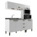Cozinha Compacta Carol 7 Portas 3 Gavetas Branco - Jcarvalho
