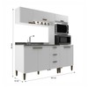 Cozinha Compacta Carol 7 Portas 3 Gavetas Branco - Jcarvalho