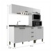 Cozinha Compacta Carol 7 Portas 3 Gavetas Branco - Jcarvalho