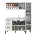 Cozinha Compacta Carol 7 Portas 3 Gavetas Branco - Jcarvalho