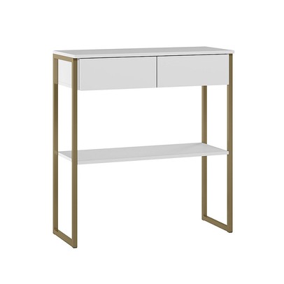 Aparador Industrial Dijon 2 Gavetas Branco - Olivar Móveis