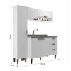 Cozinha Cozinha Compacta Carol 5 Portas 3 Gavetas Branco - Jcarvalho