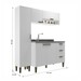 Cozinha Cozinha Compacta Carol 5 Portas 3 Gavetas Branco - Jcarvalho