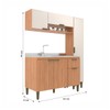 Cozinha Compacta Alana 6 Portas 1 Gaveta Freijó/Off White - Jcarvalho