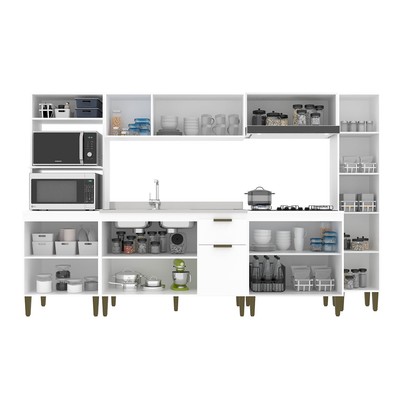 Cozinha Completa Iara 13 Portas 1 Gaveta Branco - Jcarvalho