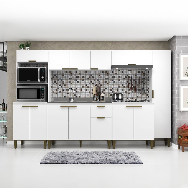 Cozinha Completa Iara 13 Portas 1 Gaveta Branco - Jcarvalho
