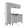 Cozinha Compacta Iara 7 Portas 1 Gaveta Branco - Jcarvalho