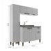Cozinha Compacta Iara 7 Portas 1 Gaveta Branco - Jcarvalho
