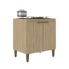 Balcão de Cozinha 80 Cm 2 Portas 1 Prateleira 51712 Dourado - Jcarvalho
