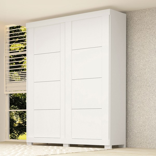 Guarda-Roupa Helena 2 Portas 2 Gavetas 100% Mdf Branco - Acp Móveis